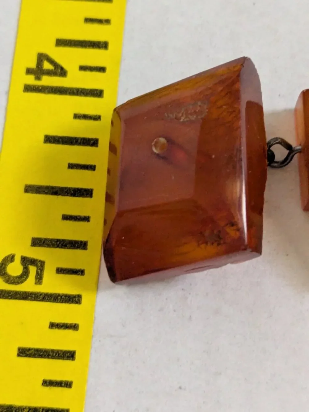 Antique Rectangular Baltic Amber Cuff Links